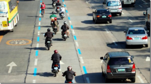 Motorcycle Lane in EDSA Philippines Motorcycle Lane in EDSA Philippines